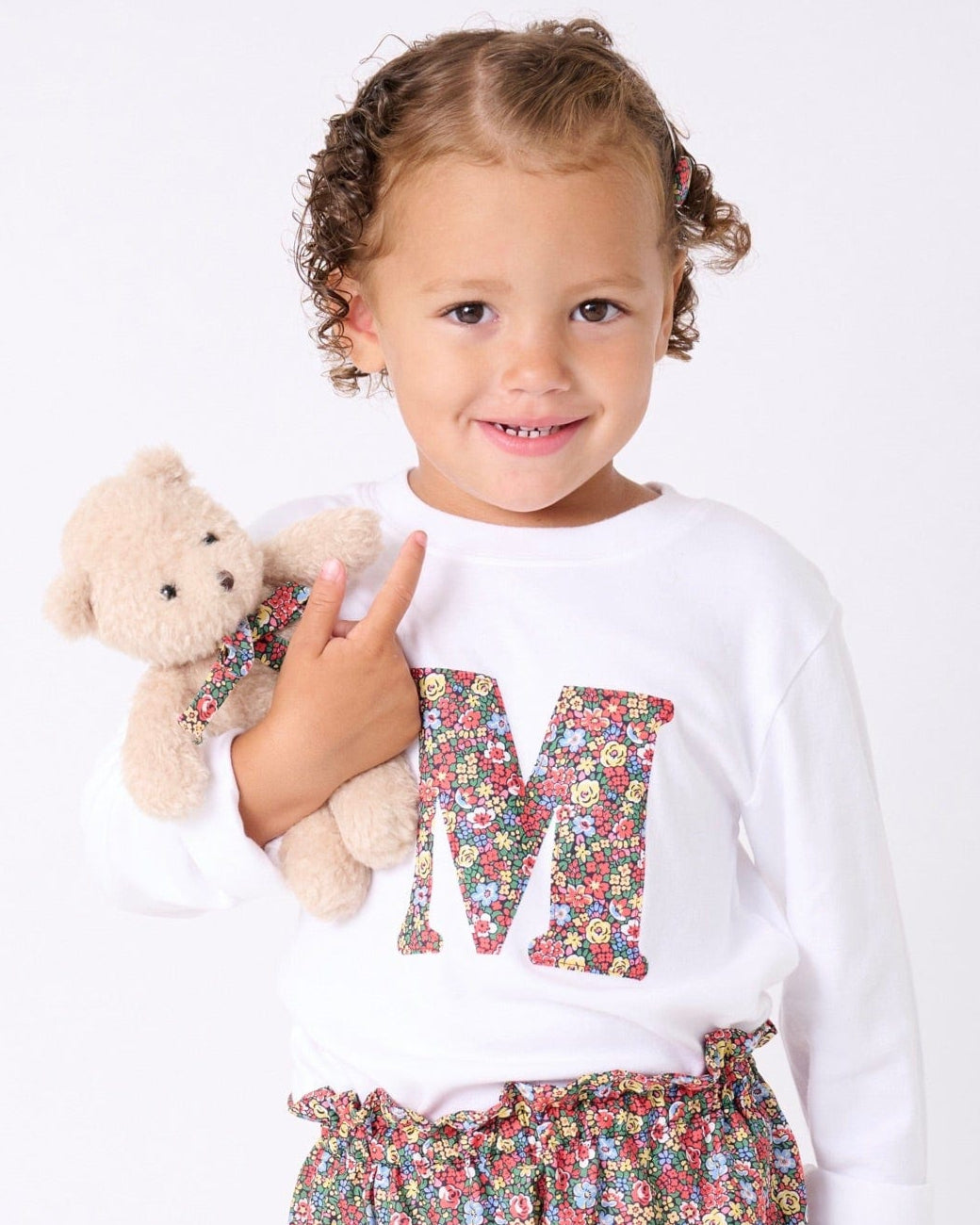 Magnificent Stanley Tee Personalised White T-Shirt in Emma Louise Liberty Print