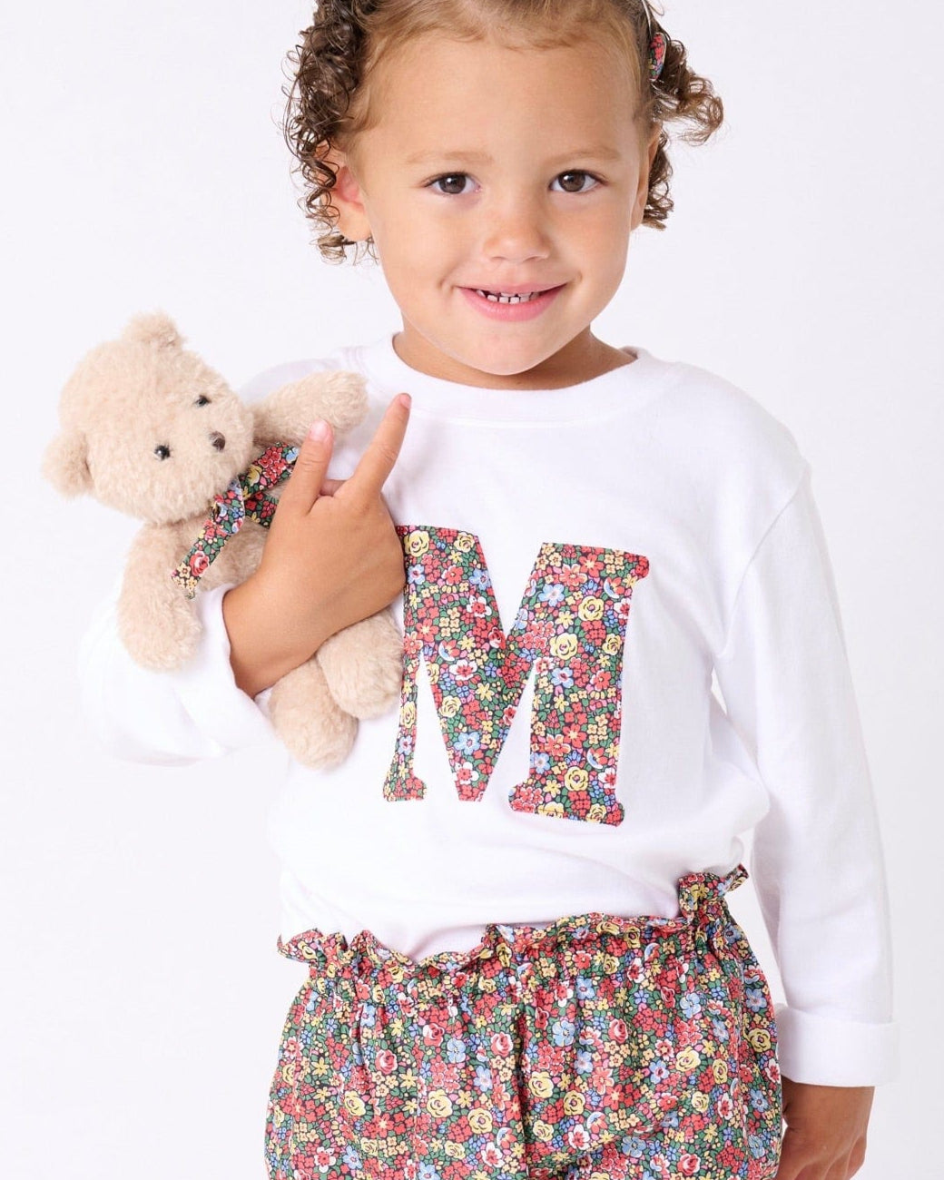 Magnificent Stanley Tee Personalised White T-Shirt in Emma Louise Liberty Print