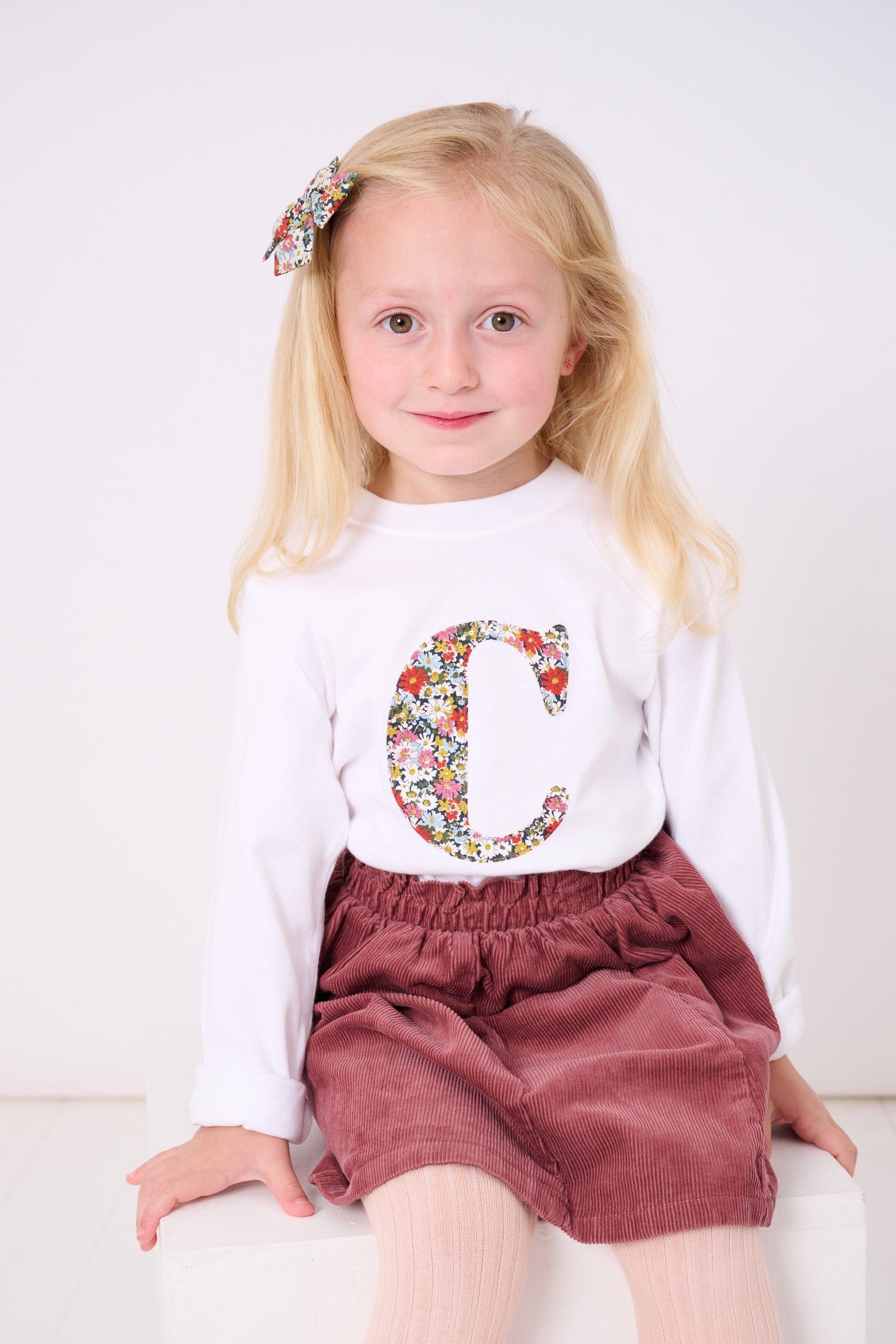 Magnificent Stanley Tee Personalised White T-Shirt in Libby Liberty Print