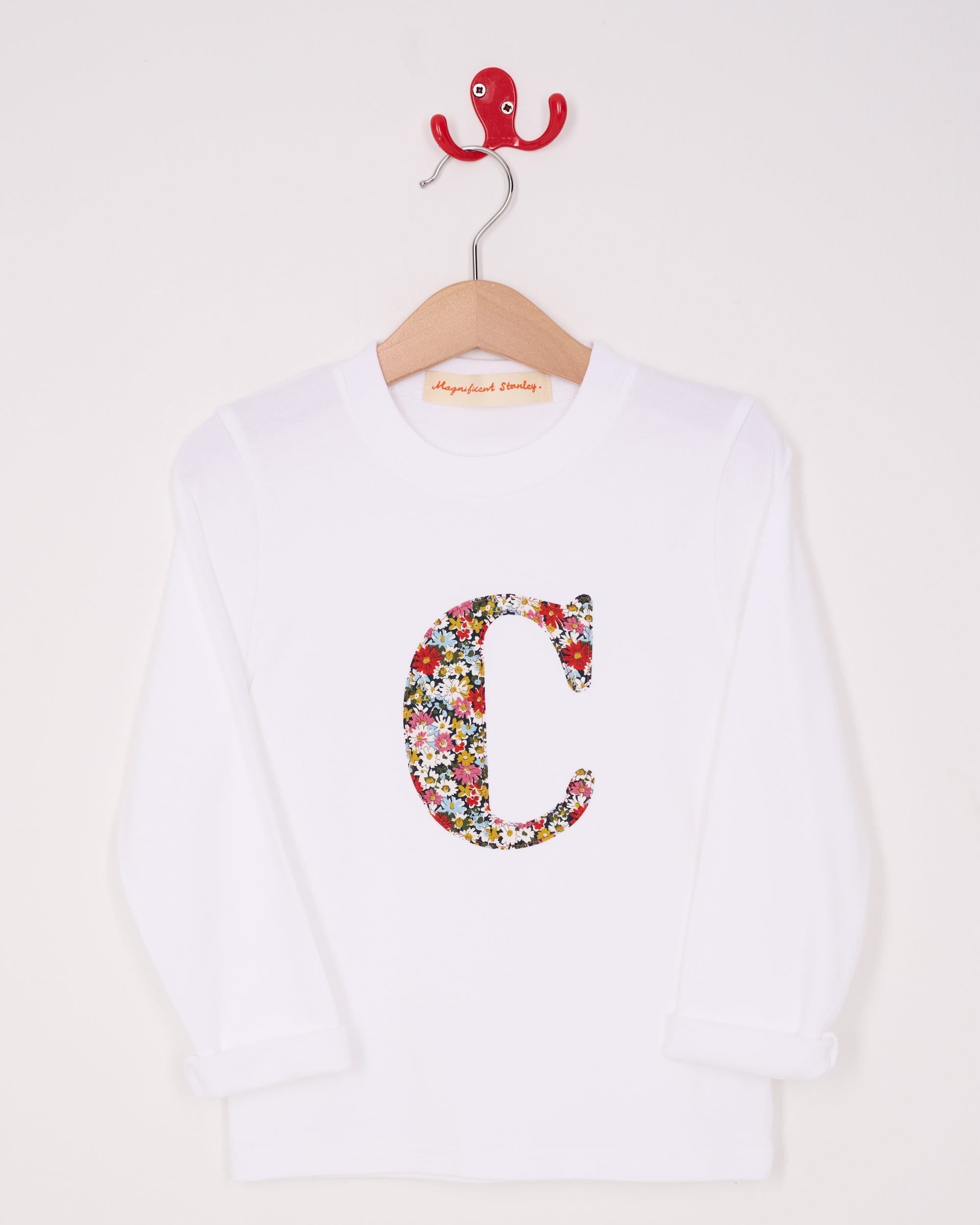 Magnificent Stanley Tee Personalised White T-Shirt in Libby Liberty Print