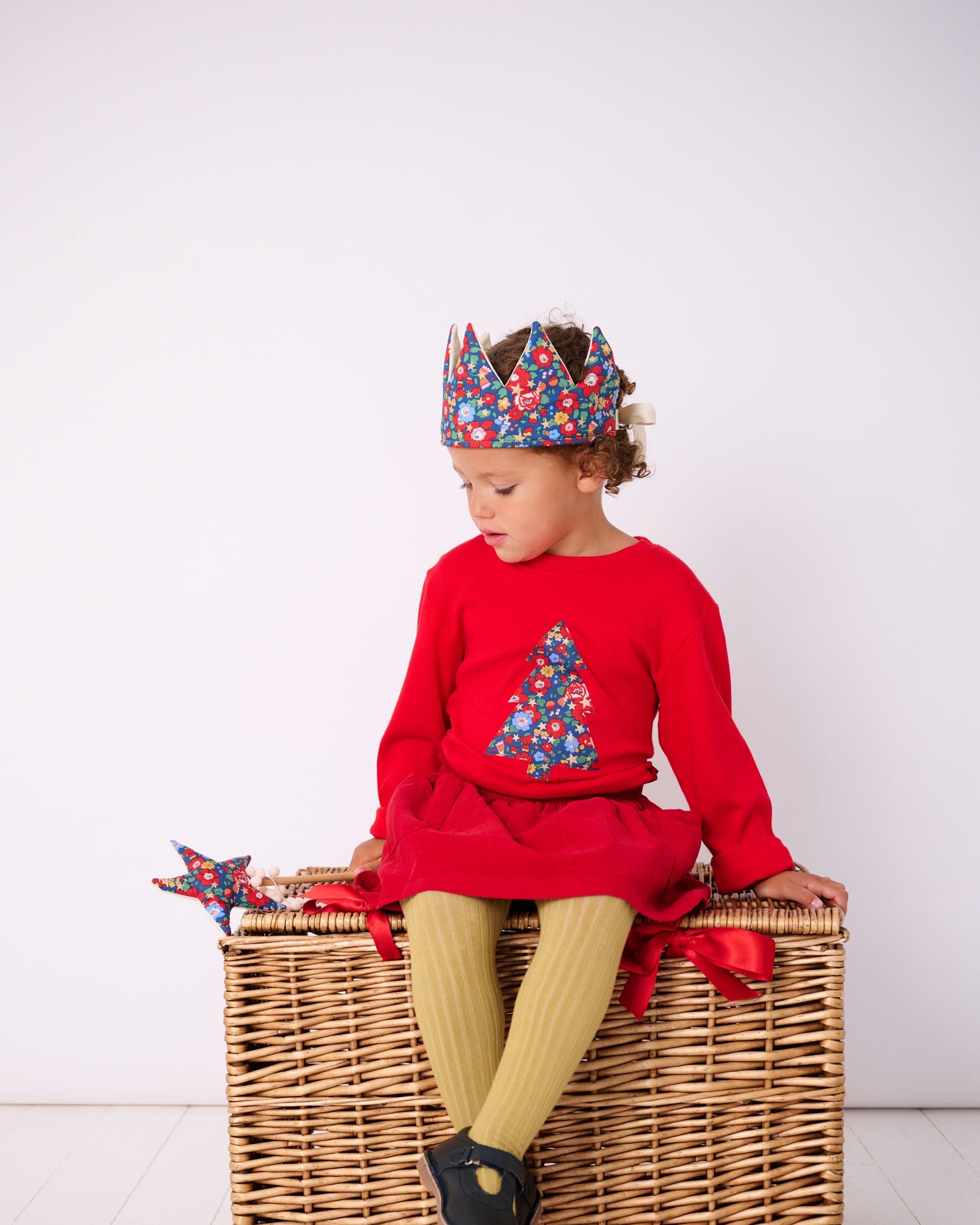 Magnificent Stanley Tee Red Tree T-Shirt in Betsy Star Liberty Print