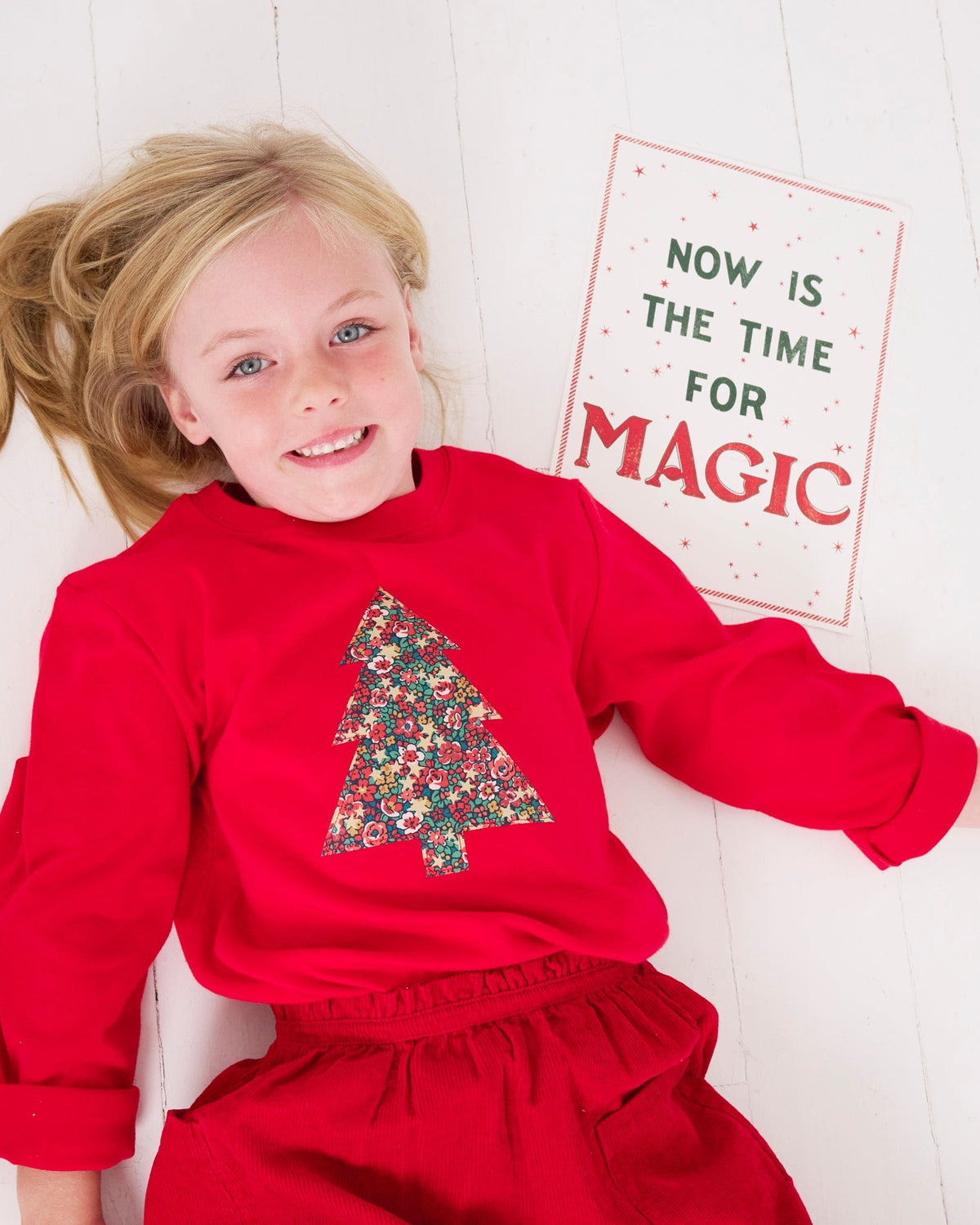 Magnificent Stanley Tee Red Tree T-Shirt in Emma Etoile Liberty Print