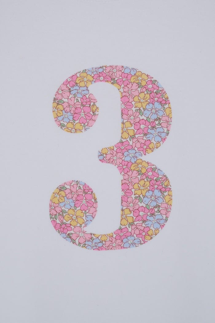 Magnificent Stanley Tee Number White T-Shirt in Sadie Rose Liberty Print