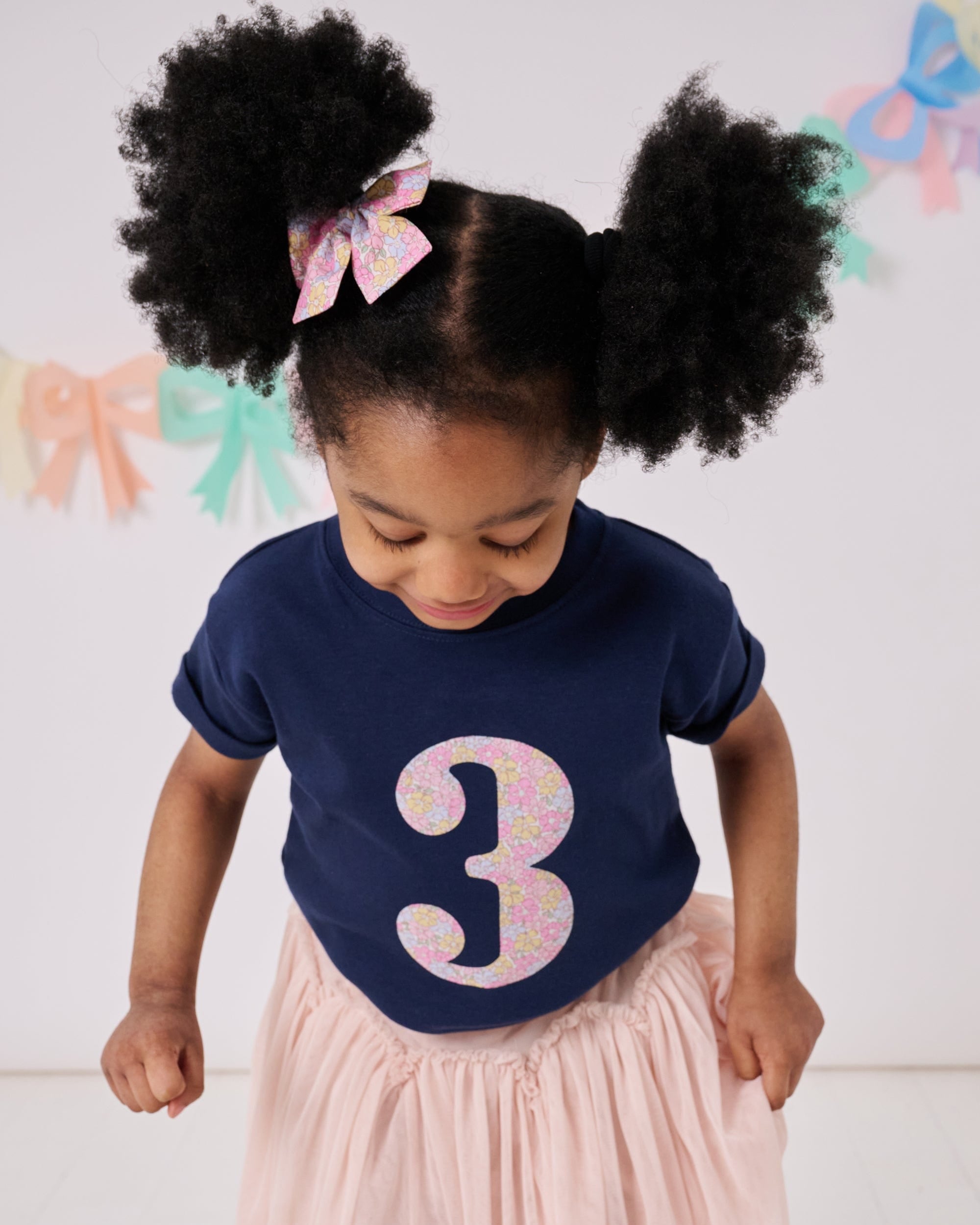 Magnificent Stanley Tee Number Navy T-Shirt in Sadie Rose Liberty Print