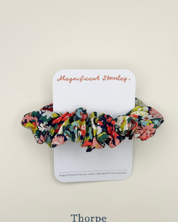 Magnificent Stanley Liberty print hair scrunchie in Thorpe print