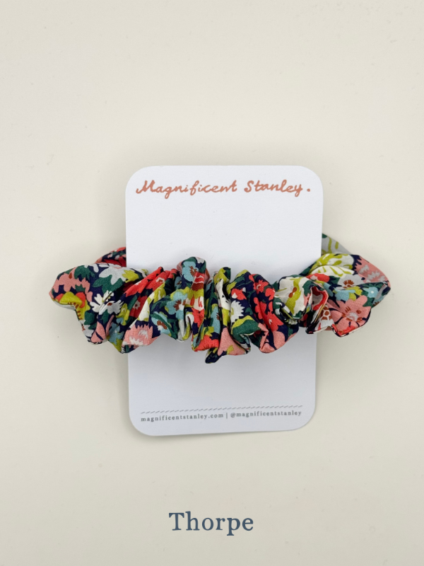 Magnificent Stanley Liberty print hair scrunchie in Thorpe print