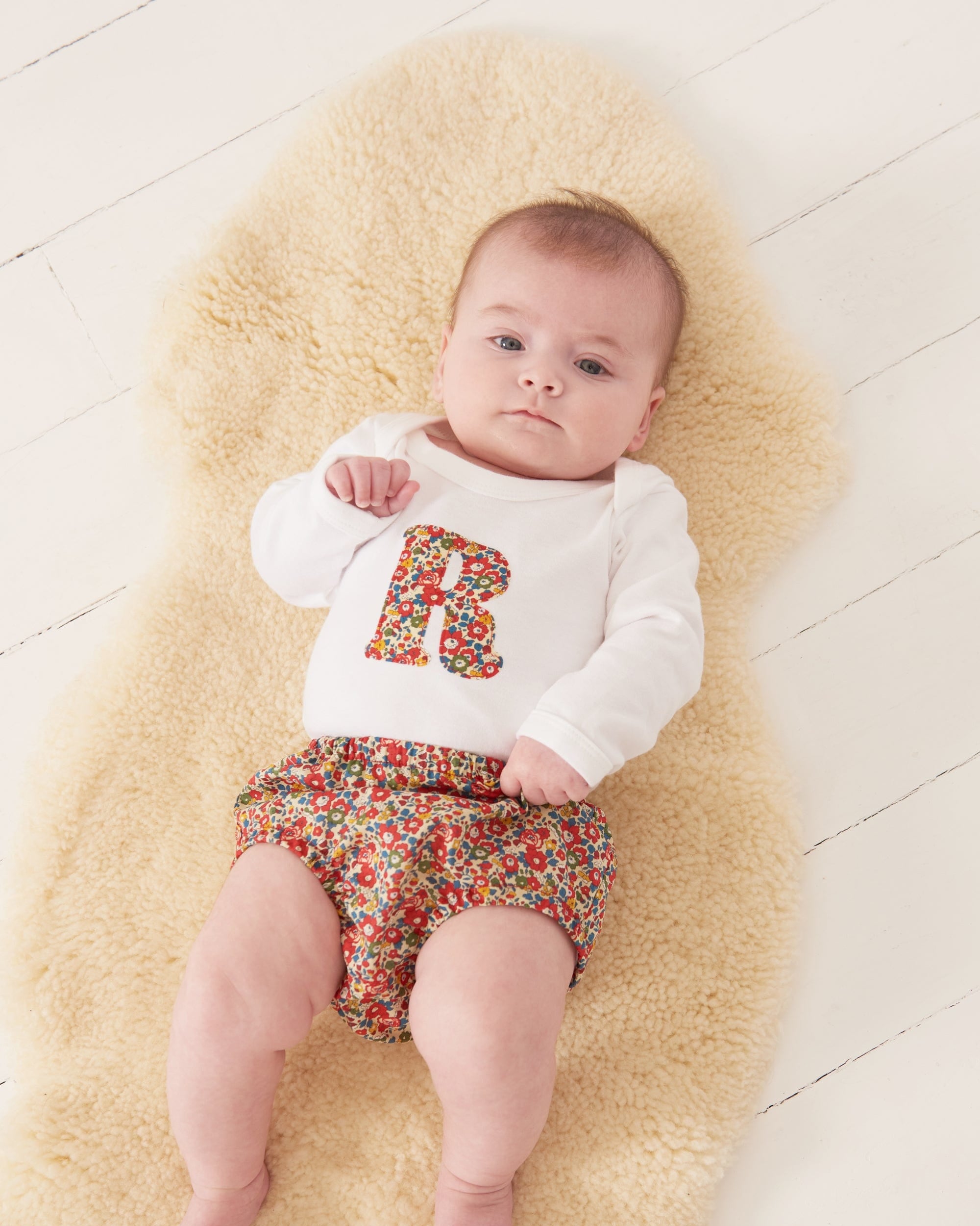 Magnificent Stanley Bodysuit Personalised Bodysuit in Betsy Ann Liberty Print