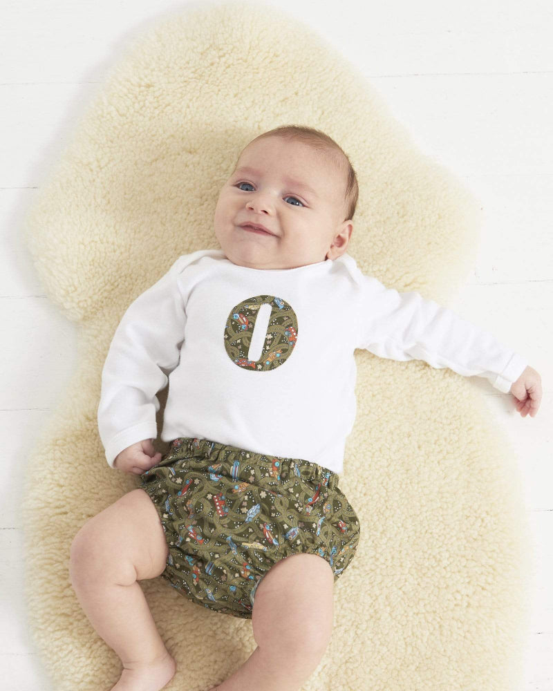 Magnificent Stanley Bodysuit Personalised Bodysuit in Hackney Road Green Liberty Print
