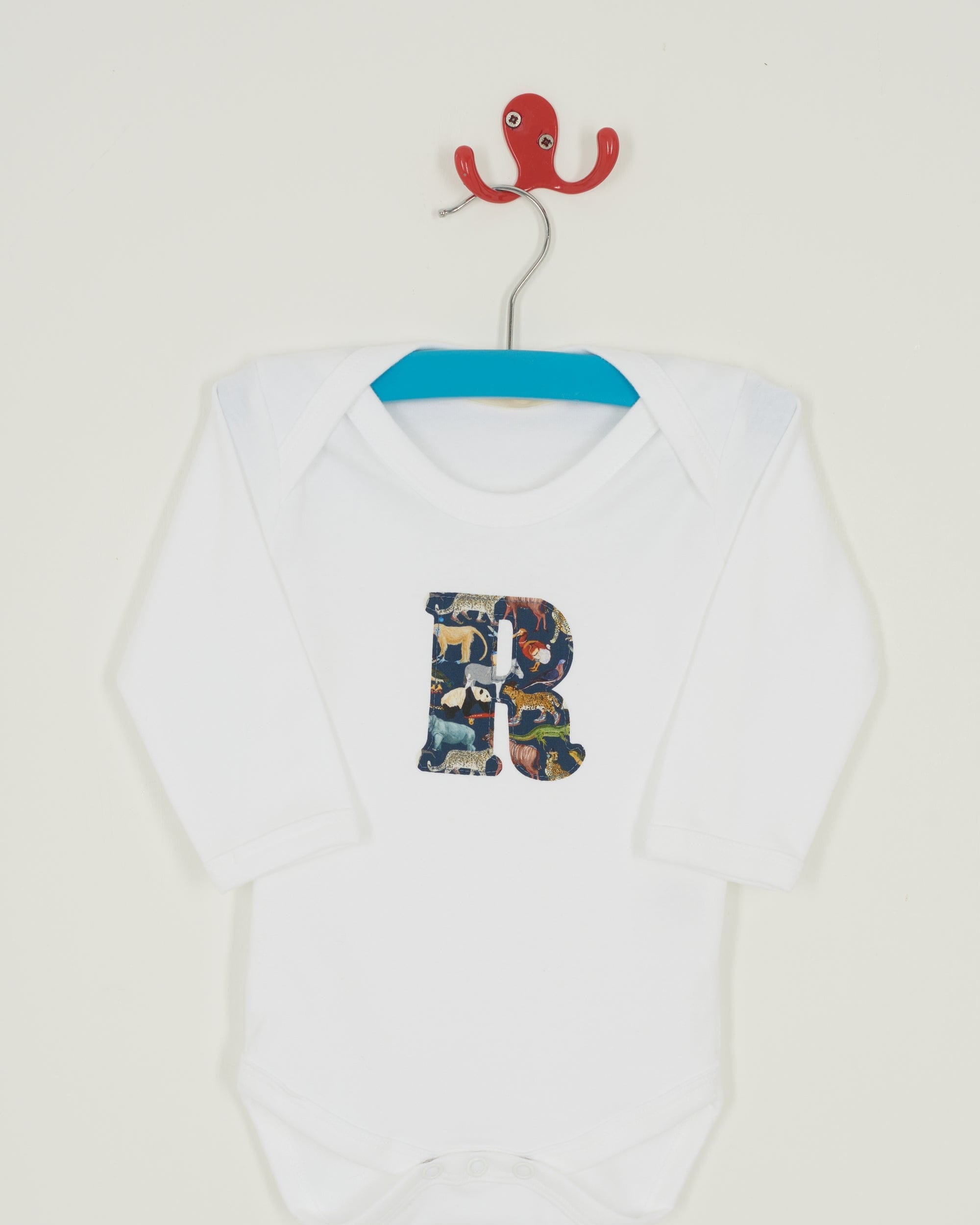 Magnificent Stanley Bodysuit Personalised Bodysuit in Quey 2 Liberty Print