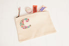Magnificent Stanley Personalised Liberty print pouches with initials sewn on them. Teacher gifts as a make up bag.