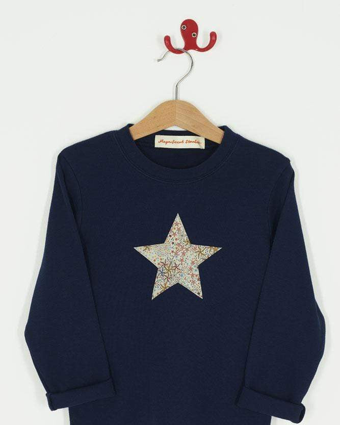 Magnificent Stanley Tee Navy Star T-Shirt in Adelajda Liberty Print
