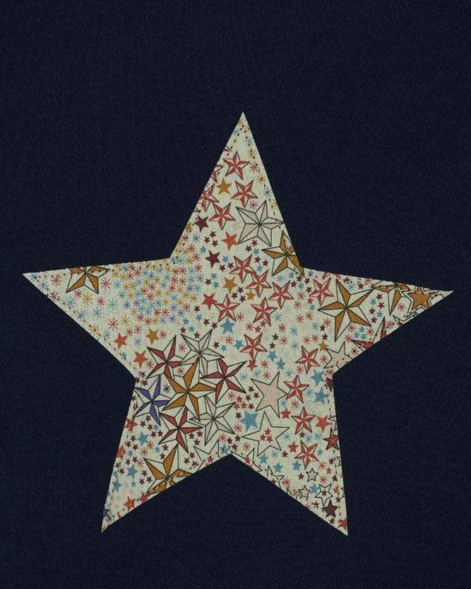 Magnificent Stanley Tee Navy Star T-Shirt in Adelajda Liberty Print
