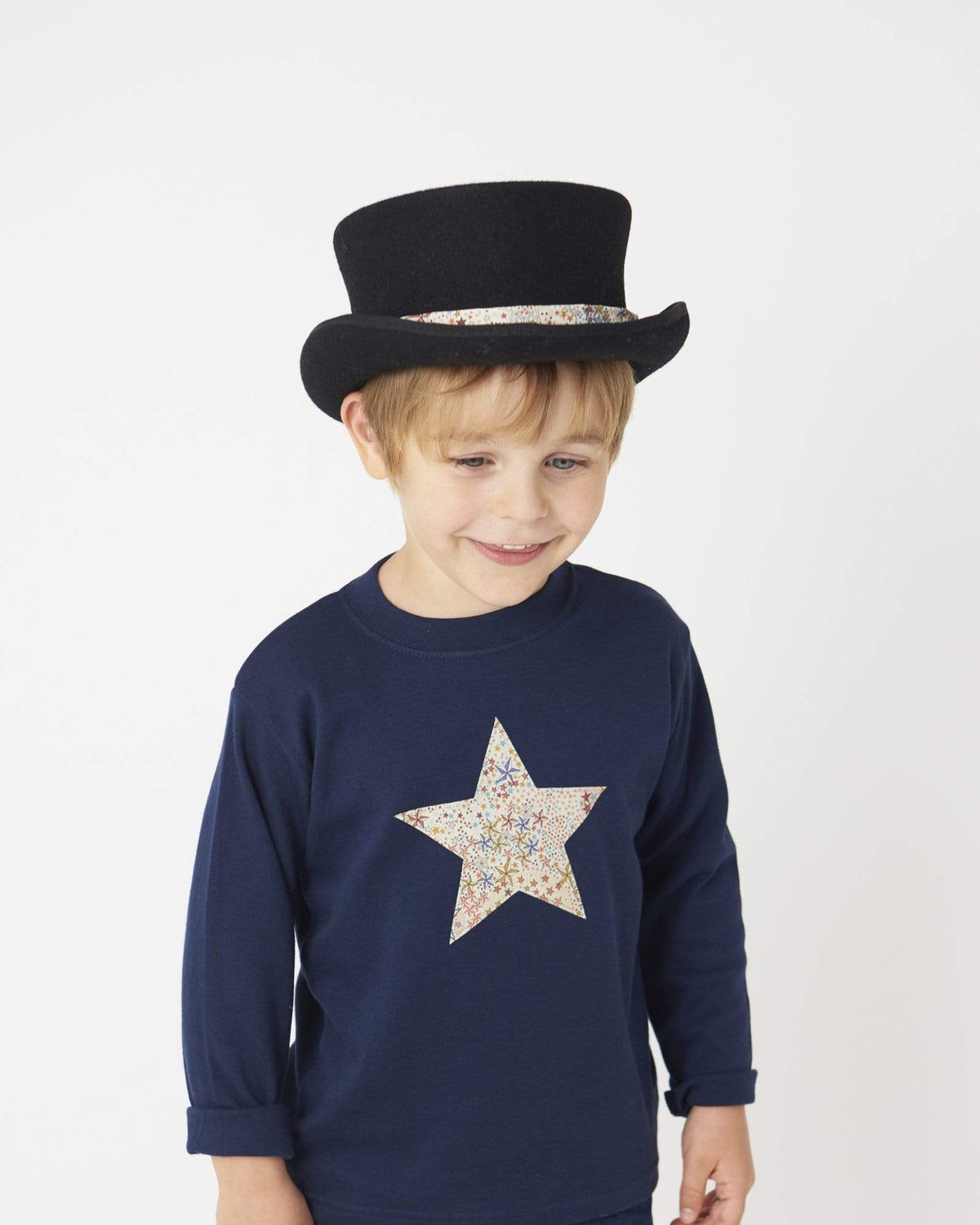 Magnificent Stanley Tee Navy Star T-Shirt in Adelajda Liberty Print