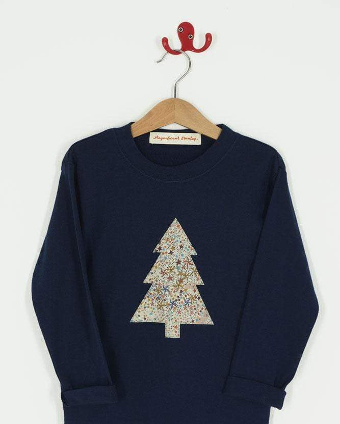 Magnificent Stanley Tee Navy Tree T-Shirt in Adelajda Liberty Print