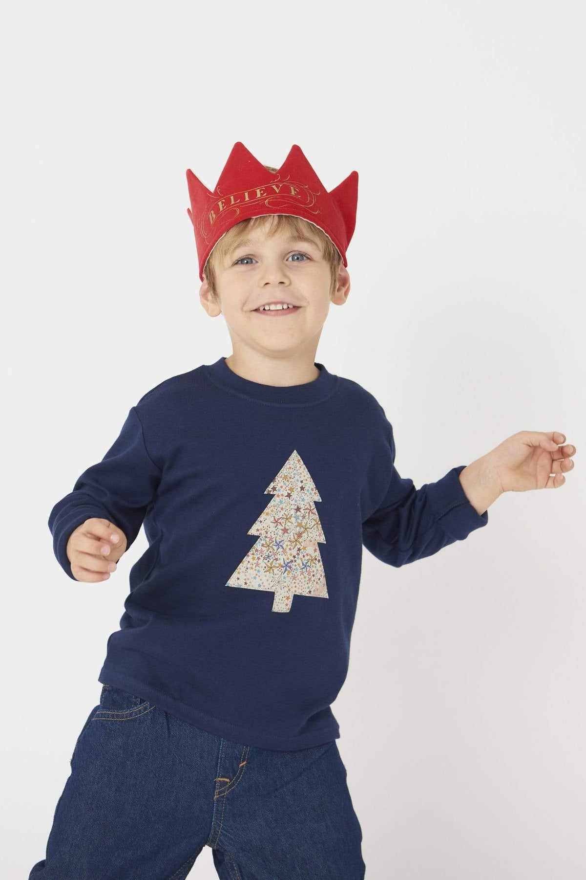Magnificent Stanley Tee Navy Tree T-Shirt in Adelajda Liberty Print