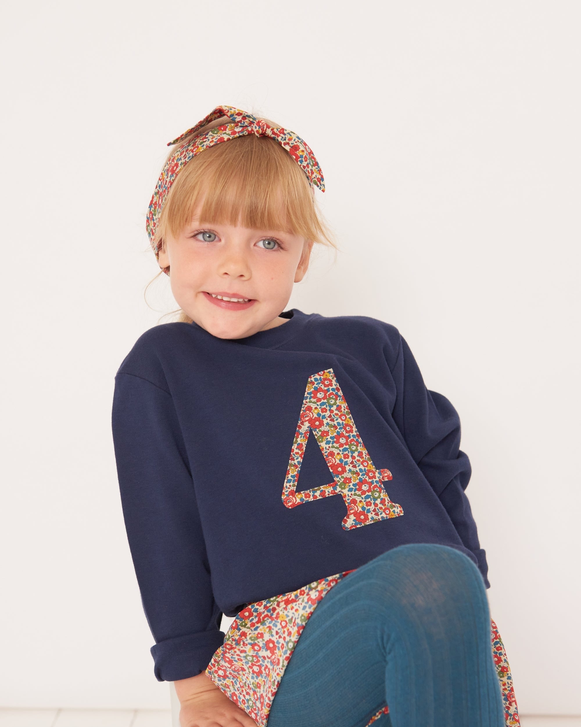 Magnificent Stanley Tee Number Navy T-Shirt in Betsy Ann Liberty Print