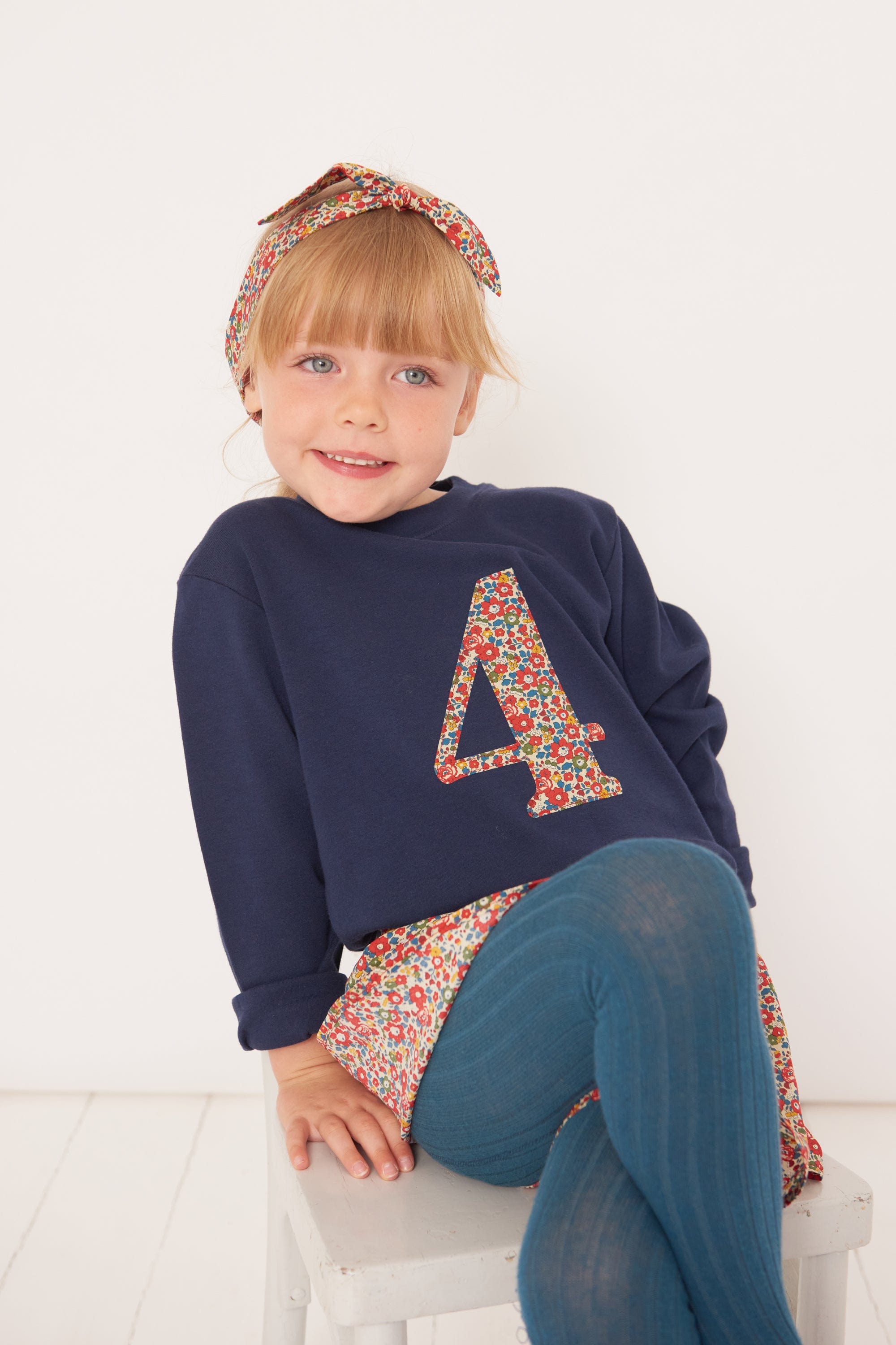 Magnificent Stanley Tee Number Navy T-Shirt in Betsy Ann Liberty Print
