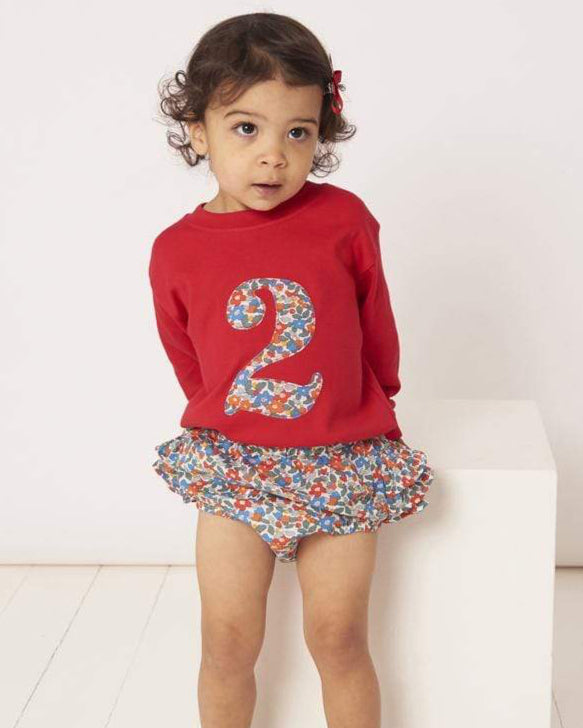 Magnificent Stanley Tee Number Red T-Shirt in Betsy Berry Liberty Print