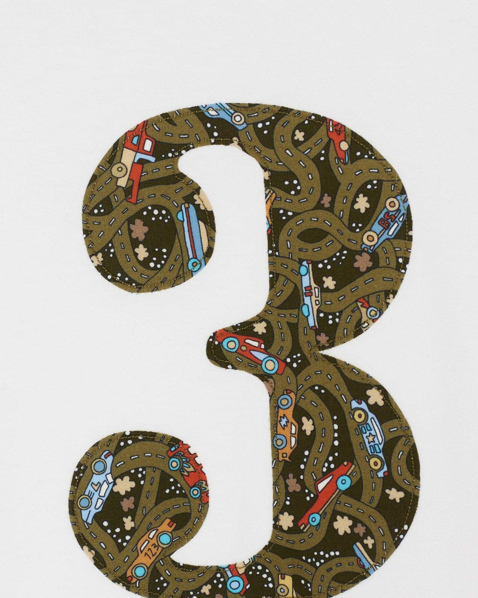 Magnificent Stanley Tee Number White T-Shirt in Hackney Road Green Liberty Print