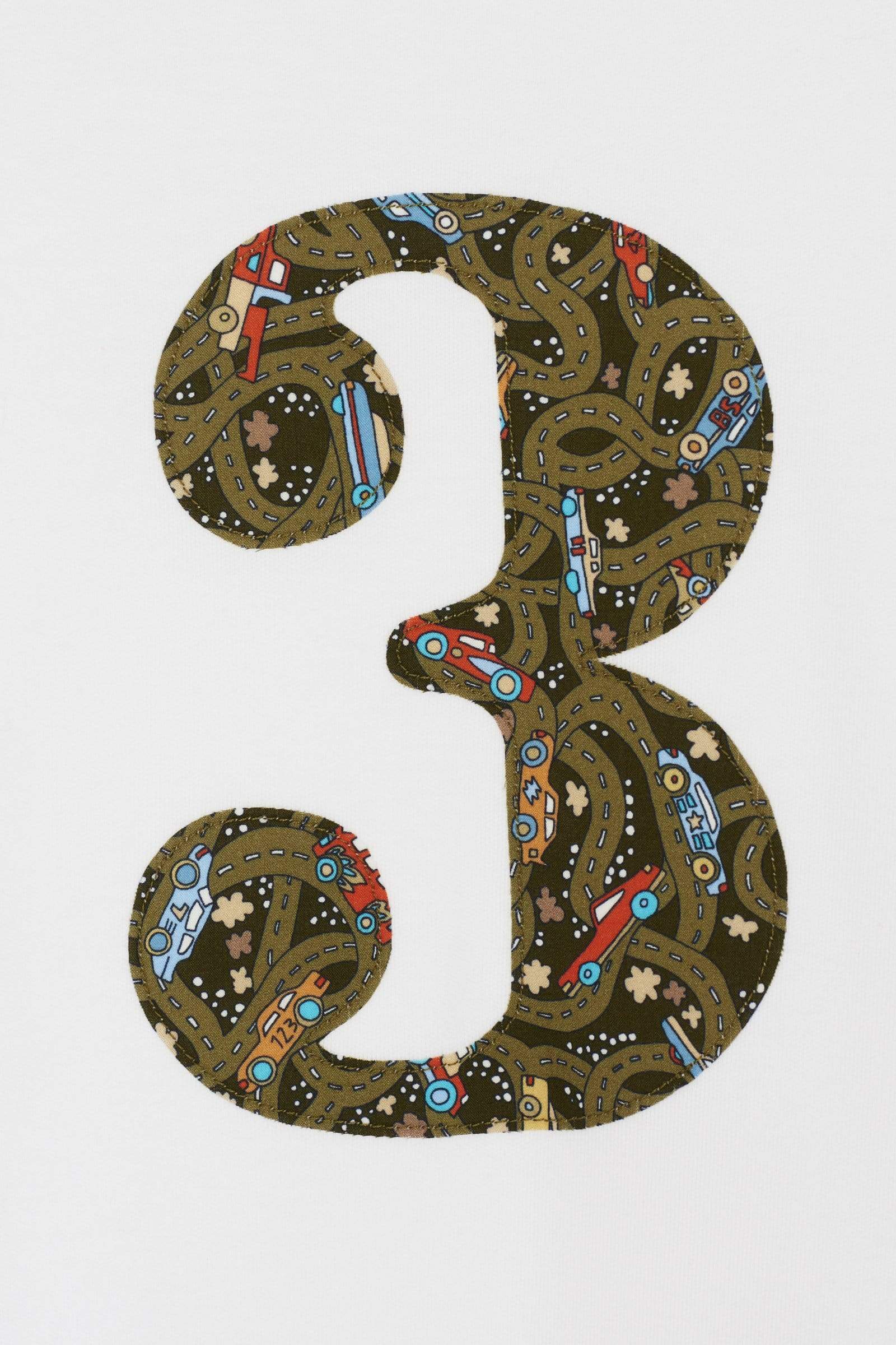 Magnificent Stanley Tee Number White T-Shirt in Hackney Road Green Liberty Print