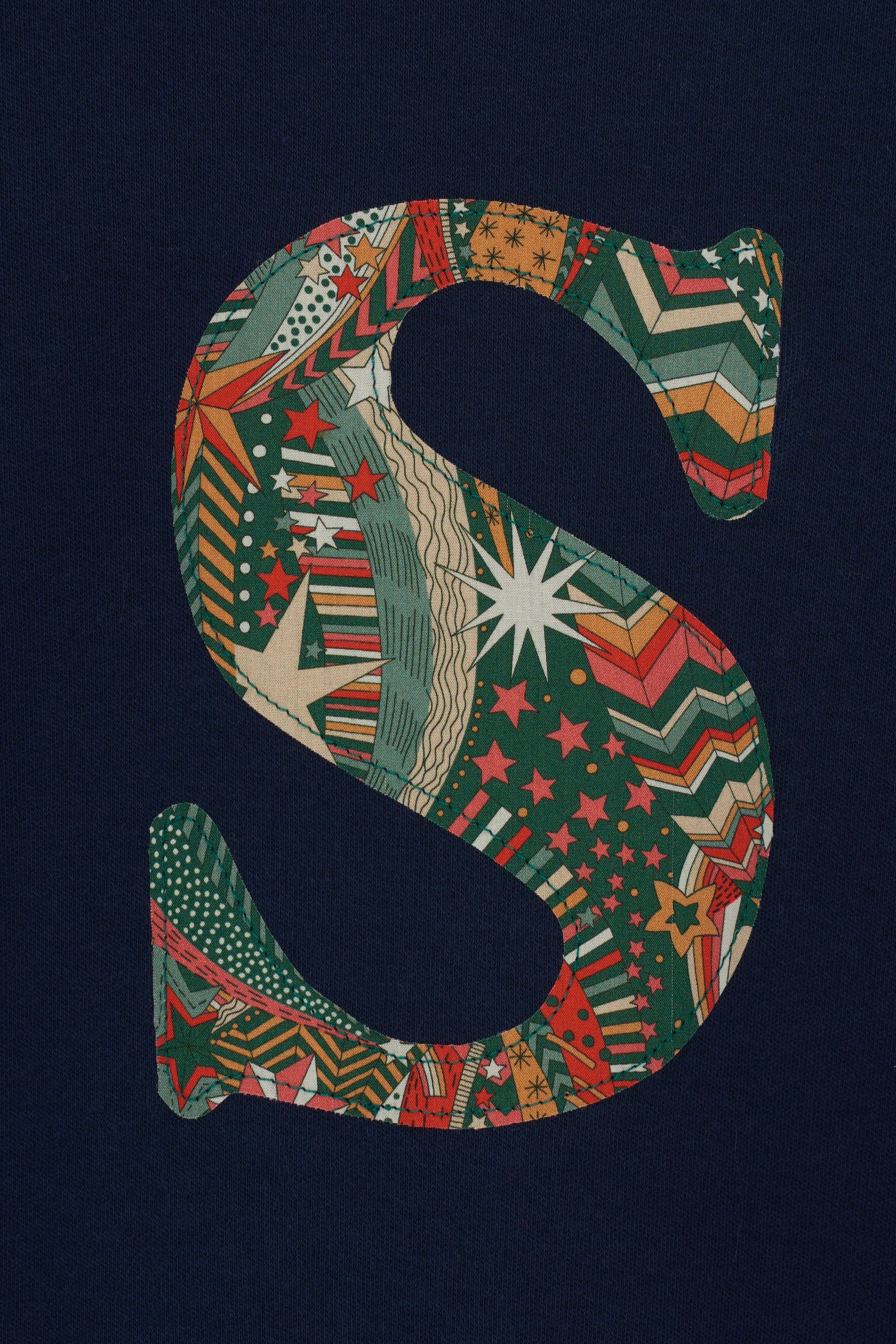 Magnificent Stanley Tee Personalised Navy T-Shirt in My Little Star Liberty Print