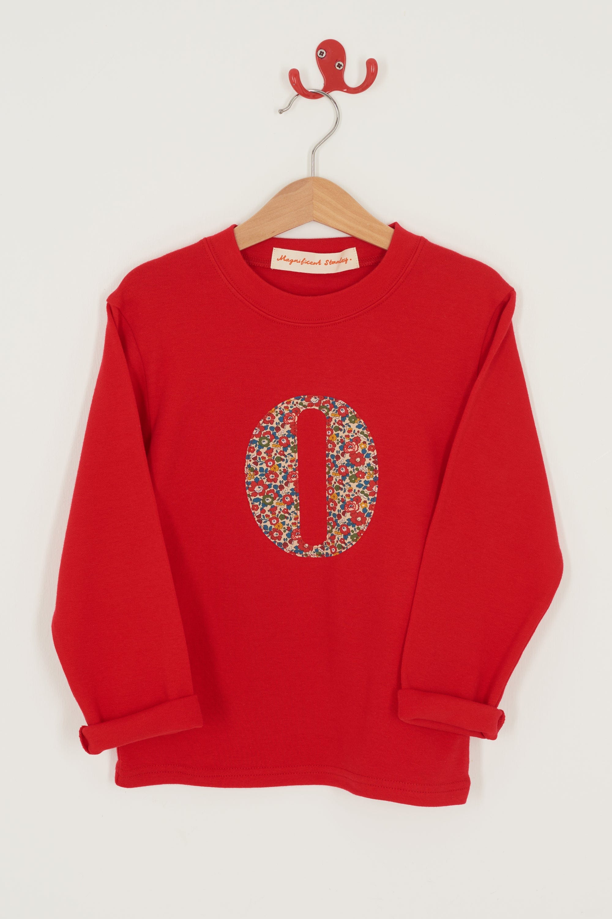 Magnificent Stanley Tee Personalised Red T-Shirt in Betsy Ann Liberty Print