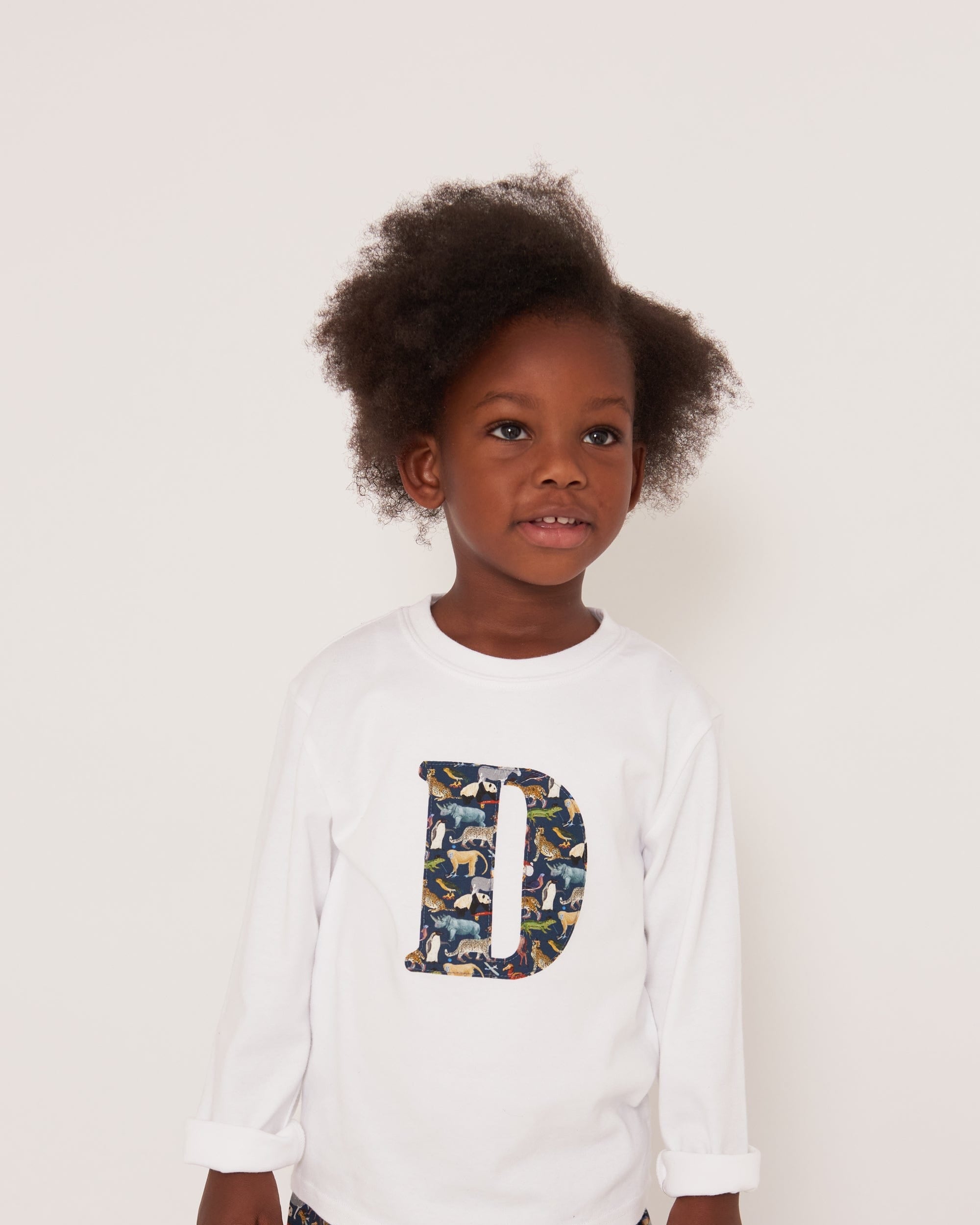 Magnificent Stanley Tee Personalised White T-Shirt in Quey 2 Liberty Print