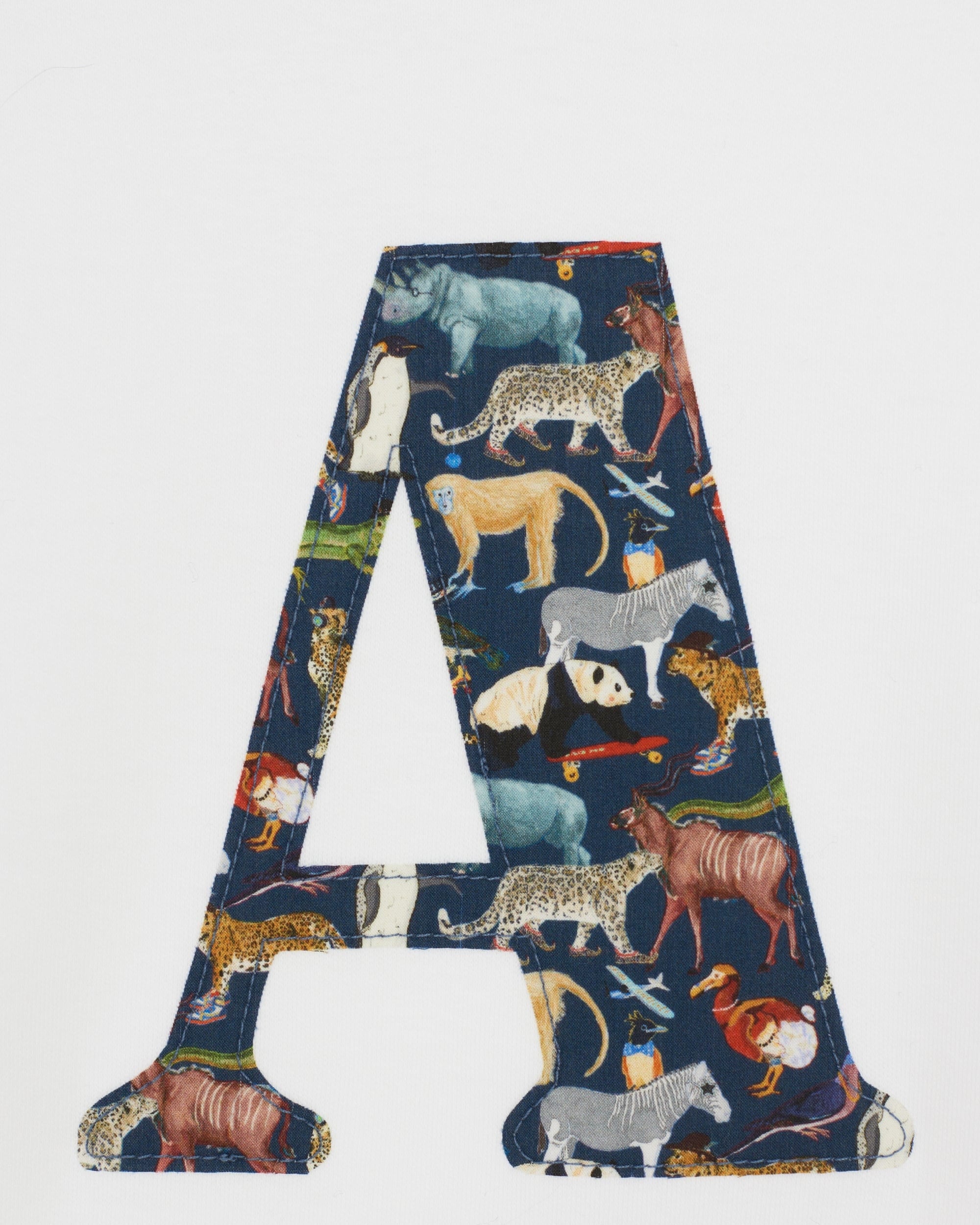 Magnificent Stanley Tee Personalised White T-Shirt in Quey 2 Liberty Print