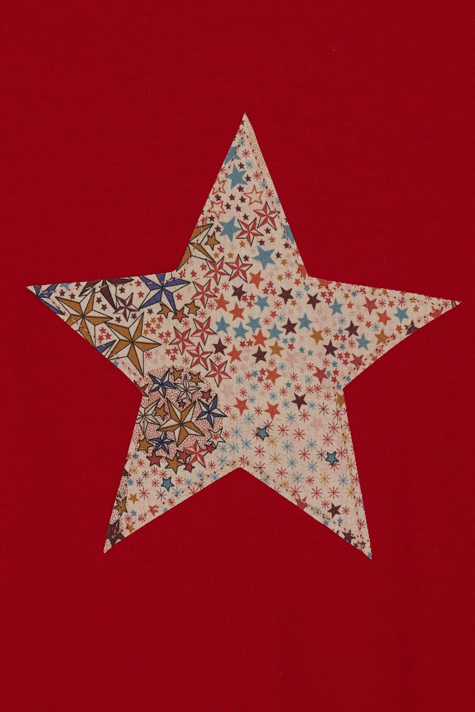 Magnificent Stanley Tee Red Star T-Shirt in Adelajda Liberty Print