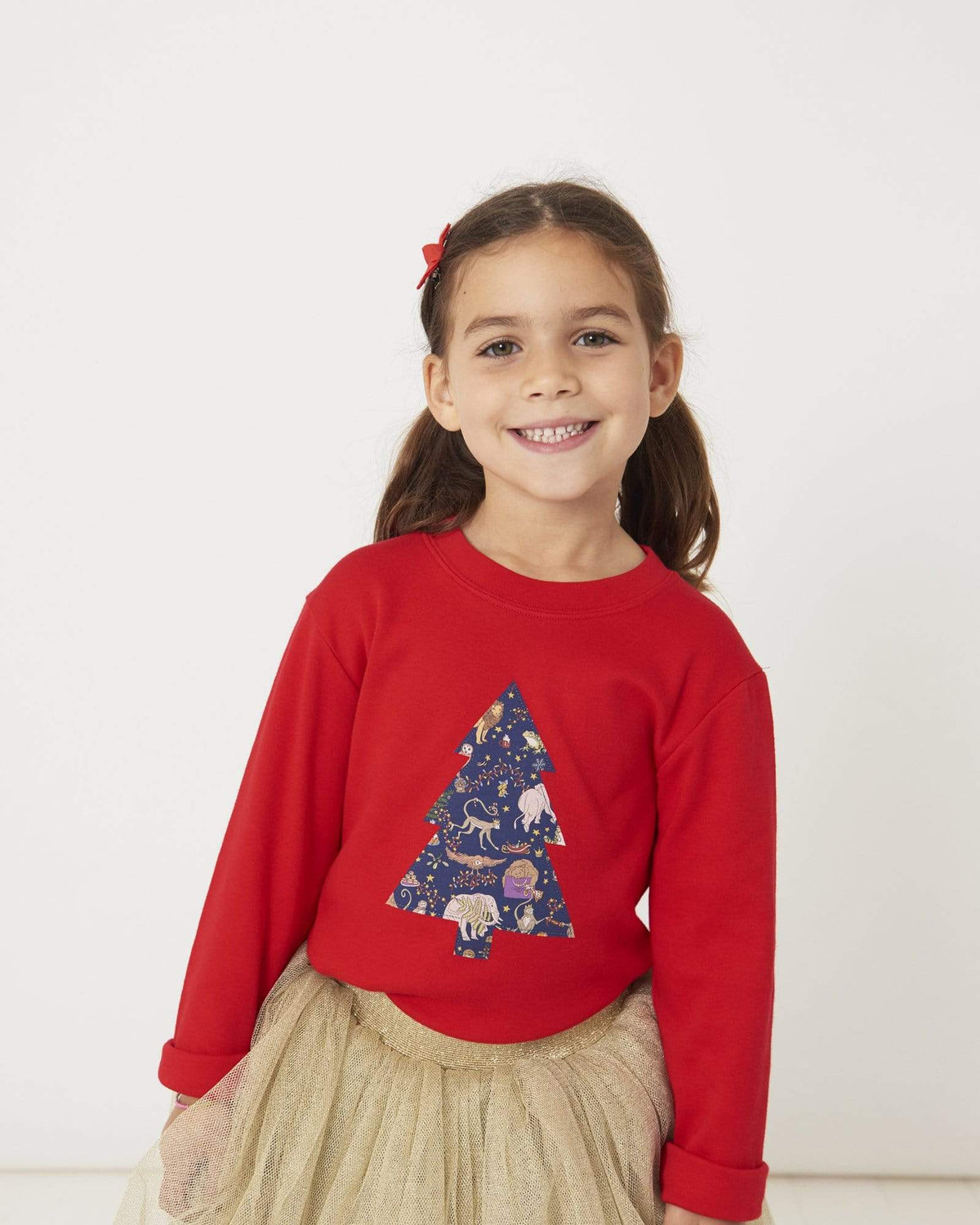 Magnificent Stanley Tee Red Tree T-Shirt in Liberty Christmas Print