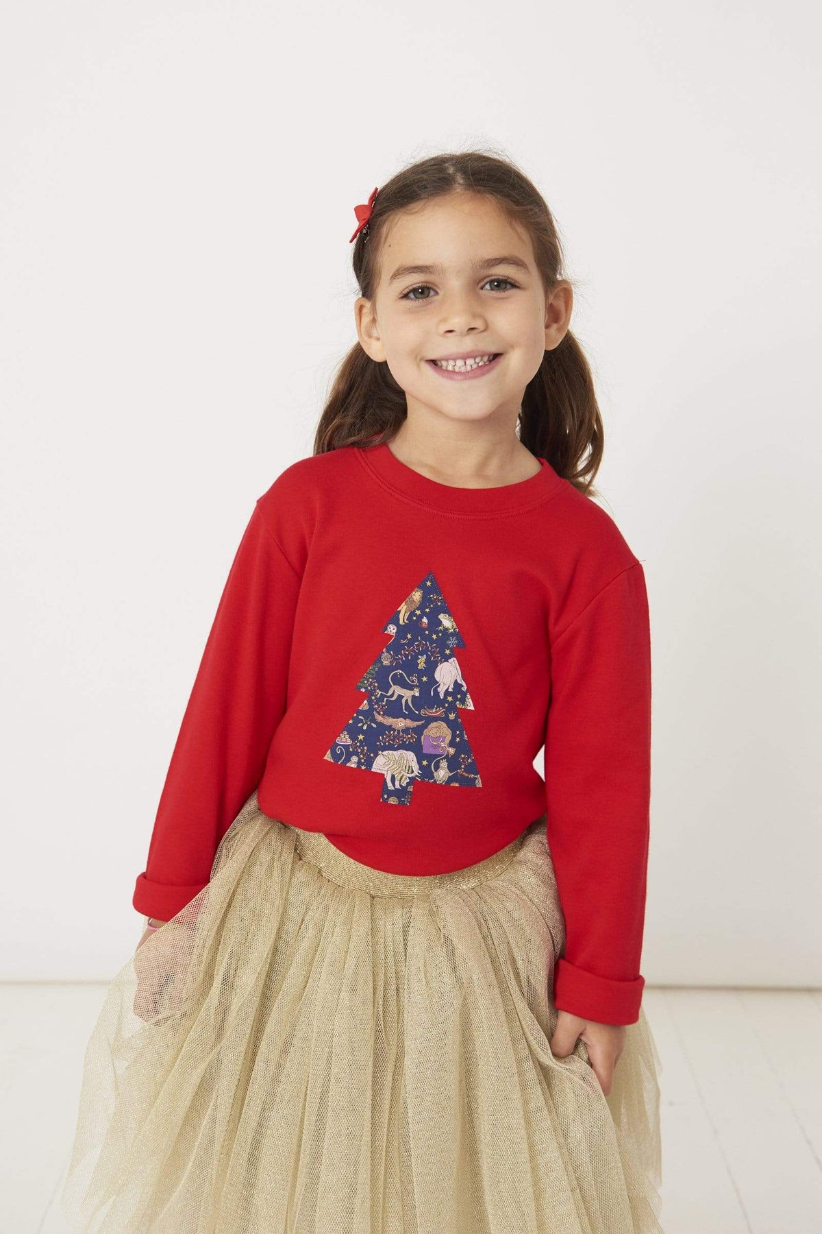 Magnificent Stanley Tee Red Tree T-Shirt in Liberty Christmas Print