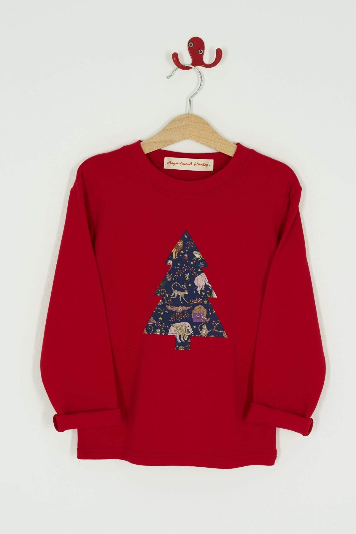 Magnificent Stanley Tee Red Tree T-Shirt in Liberty Christmas Print