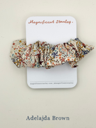 Magnificent Stanley Liberty print hair scrunchie in adelajda brown star print