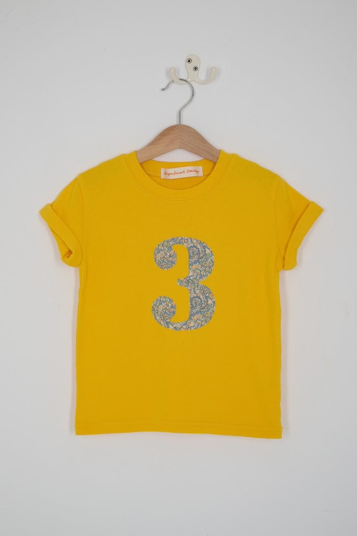 Magnificent Stanley Tee Number Yellow T-Shirt in Brave Noah Liberty Print
