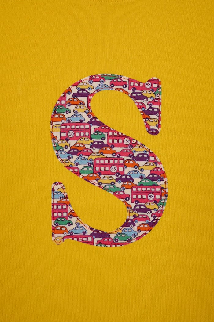 Magnificent Stanley Tee Initial Yellow T-Shirt in Hop On Hop Off Red Liberty Print