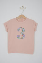 Magnificent Stanley Tee Number 3 Pink T-Shirt in Betsy Purple floral Liberty Print
