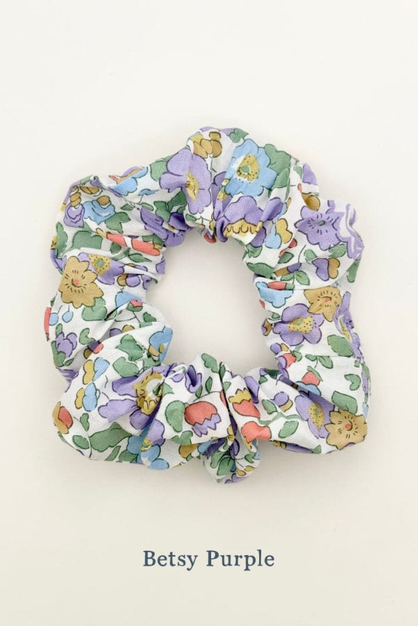 Liberty print hair scrunchie in Betsy Purple