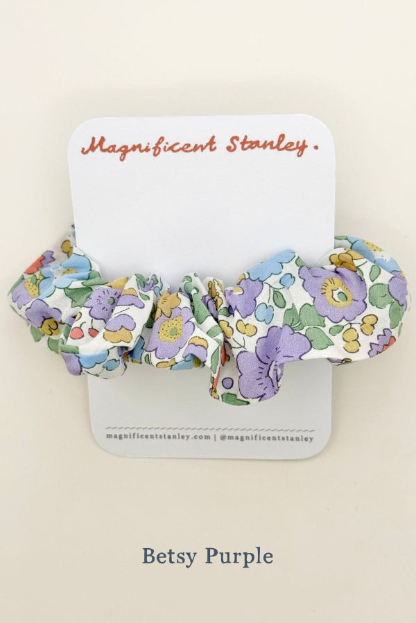 Liberty print hair scrunchie in Betsy Purple