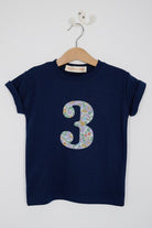 Magnificent Stanley Tee Number Navy T-Shirt in Betsy Purple Liberty Print