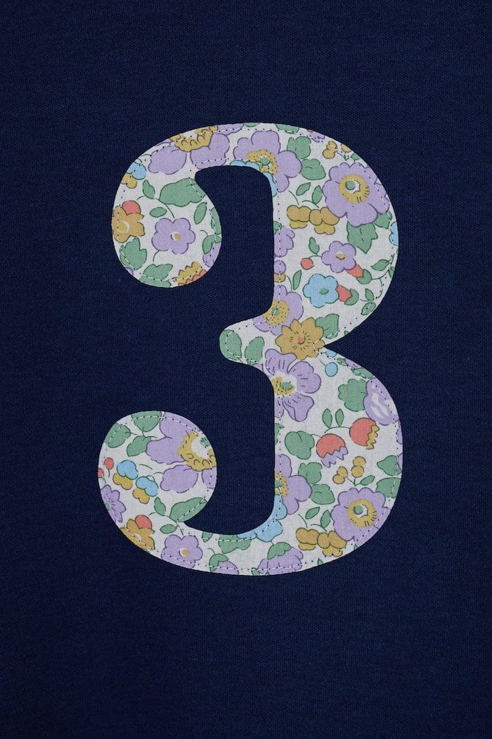 Magnificent Stanley Tee Number Navy T-Shirt in Betsy Purple Liberty Print