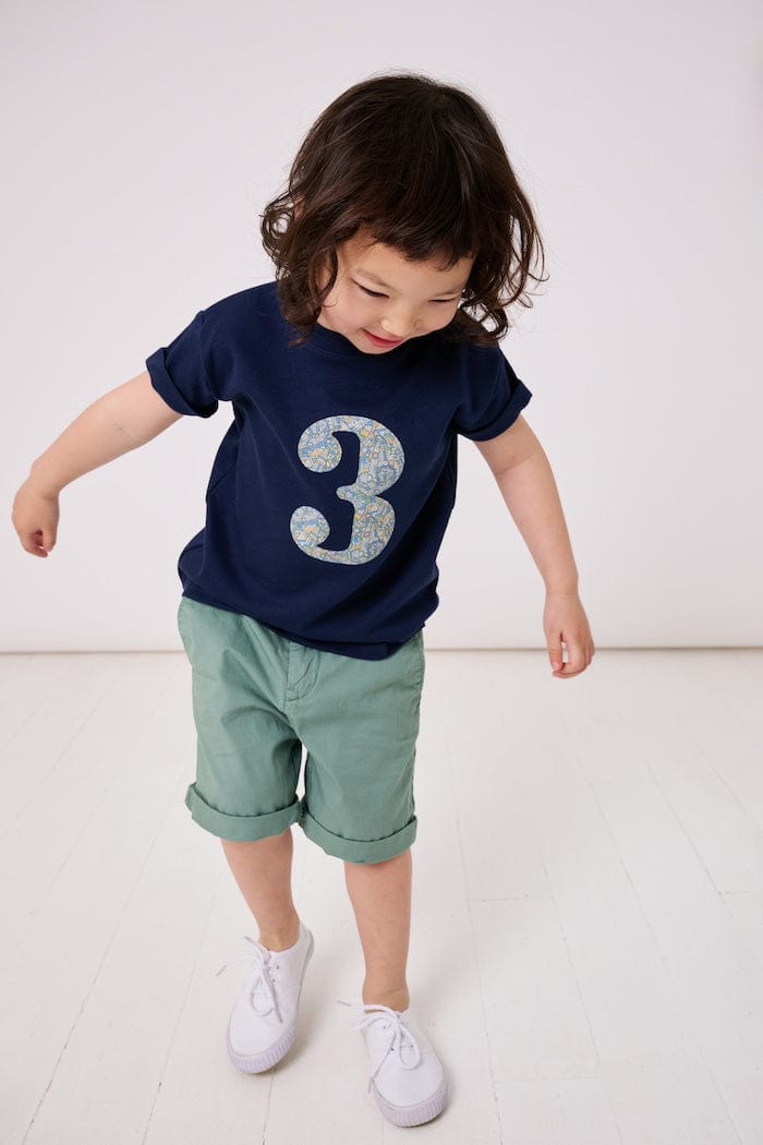 Magnificent Stanley Tee Number Navy T-Shirt in Brave Noah Liberty Print