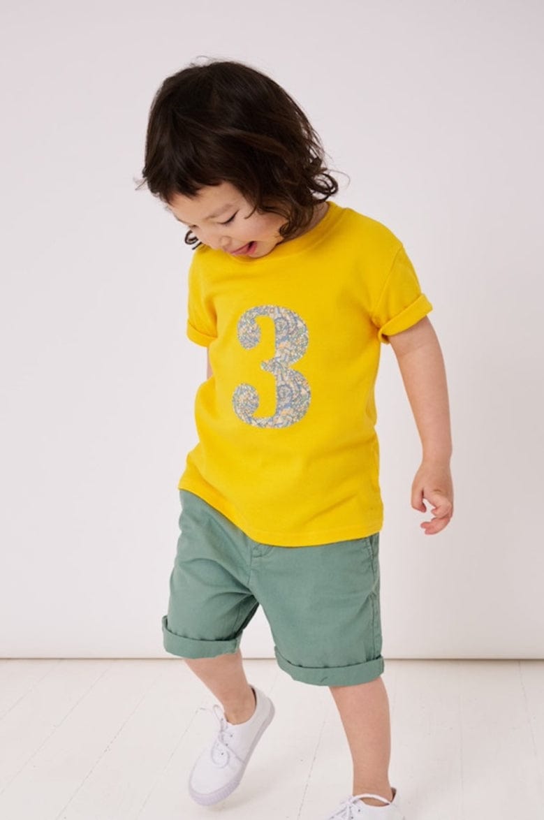 Magnificent Stanley Tee Number Yellow T-Shirt in Brave Noah Liberty Print