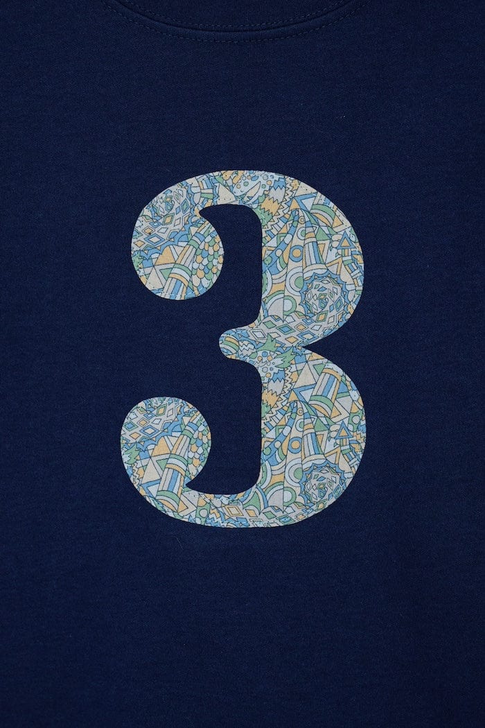 Magnificent Stanley Tee Number Navy T-Shirt in Brave Noah Liberty Print