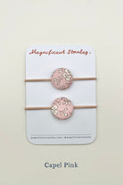 Magnificent Stanley Liberty Print pair of Hair Bobble elastics capel pink