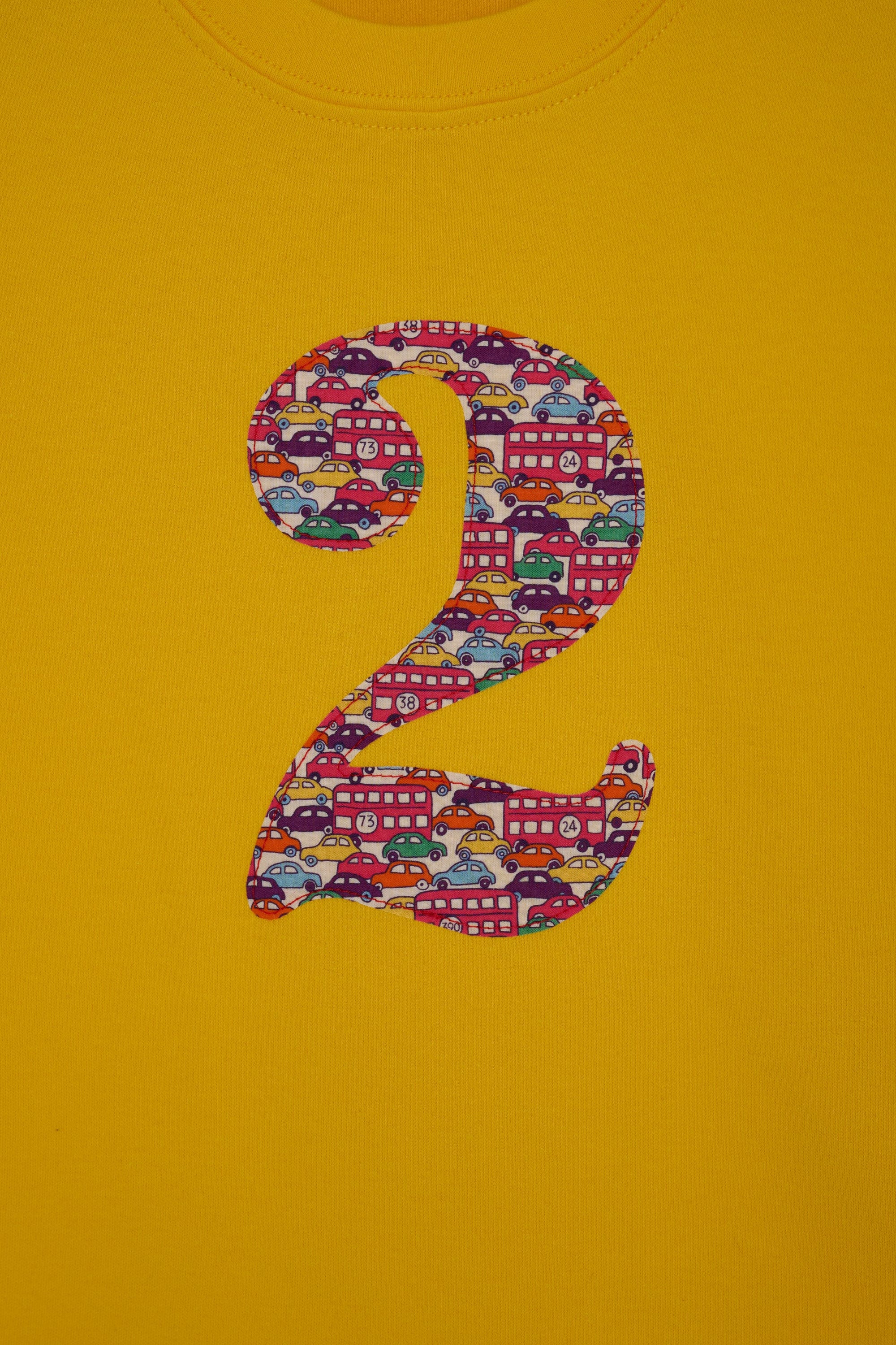 Magnificent Stanley Tee Number Yellow T-Shirt in Hop On Hop Off Red Liberty Print