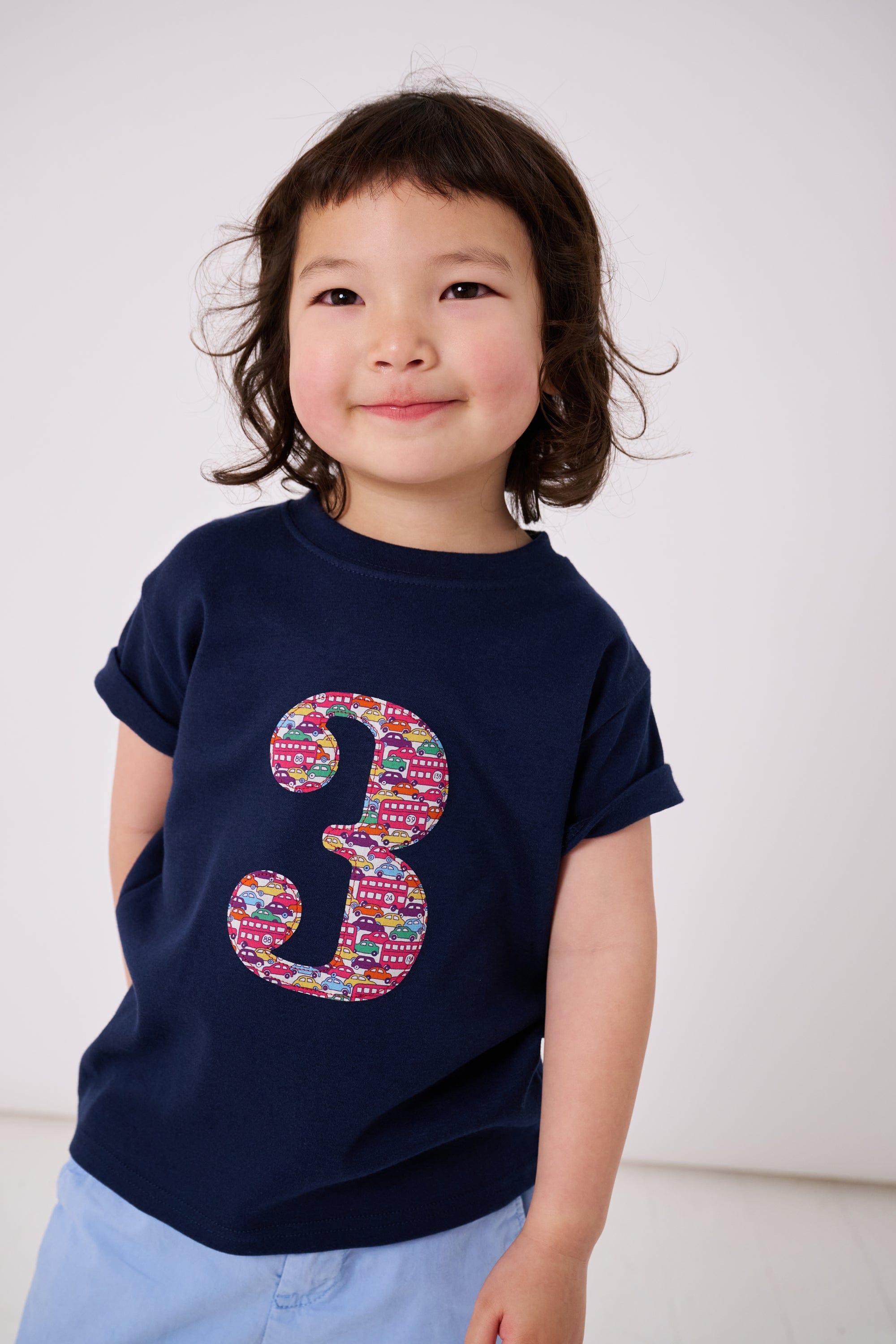Magnificent Stanley Tee Number Navy T-Shirt in Hop On Hop Off Red Liberty Print