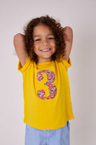 Magnificent Stanley Tee Number Yellow T-Shirt in Hop On Hop Off Red Liberty Print