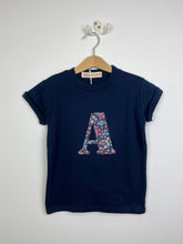 Load image into Gallery viewer, Magnificent Stanley &#39;A&#39; Front &#39;3&#39; Back Sea Blossom Navy S/S Tee 3-4yrs