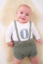 Magnificent Stanley Bodysuit Personalised Bodysuit in Hop On Hop Off Liberty Print