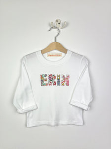 Magnificent Stanley ERIN Mixed Prints White Tee 6-12m